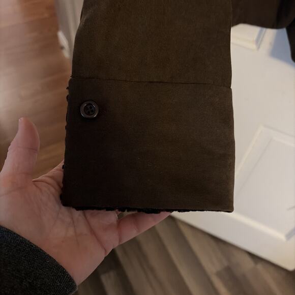 Susan Graver Style Women Faux Suede Jacket Brown Velvet Collar Cuffs XL Classic - Picture 7 of 14